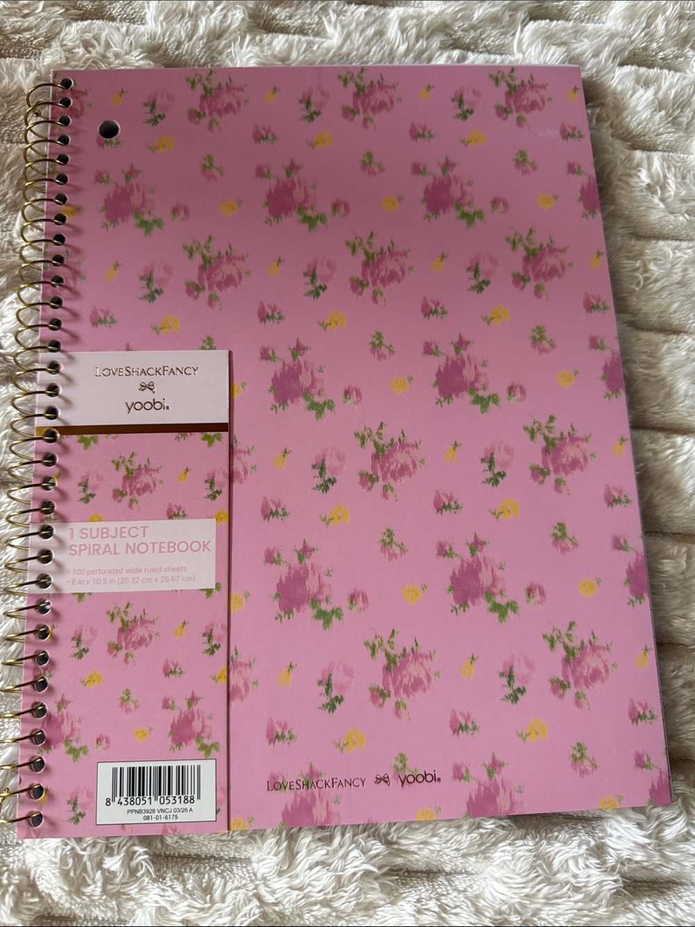 LoveShackFancy Floral Notebook in Blue & Pink - Picture 4 of 7
